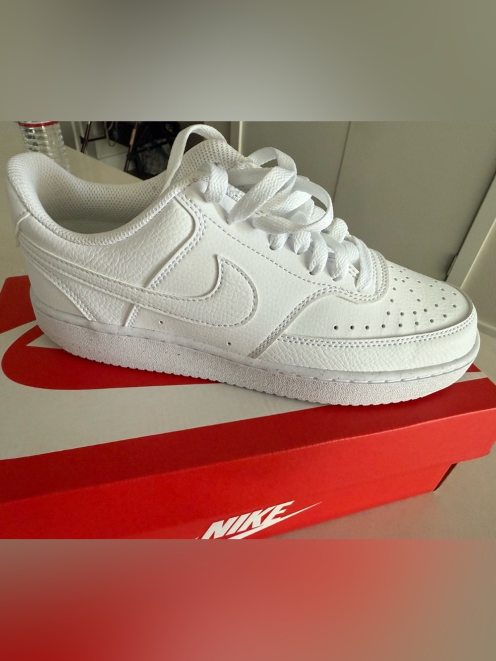 Nike Court Vision White Low-Top Sneakers - Picture 2 of 7